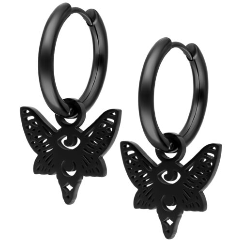 Little Moth Hoop Earrings