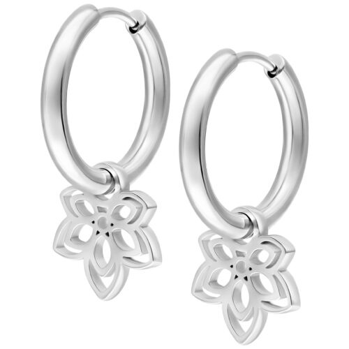 Little Flower Hoop Earrings