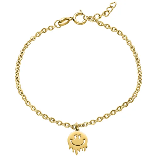 Little Smiley Armband - Golden Metal