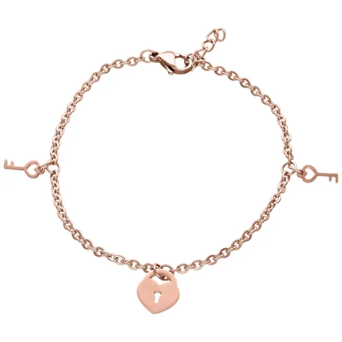 Little Key Lock Armband - Rosegold