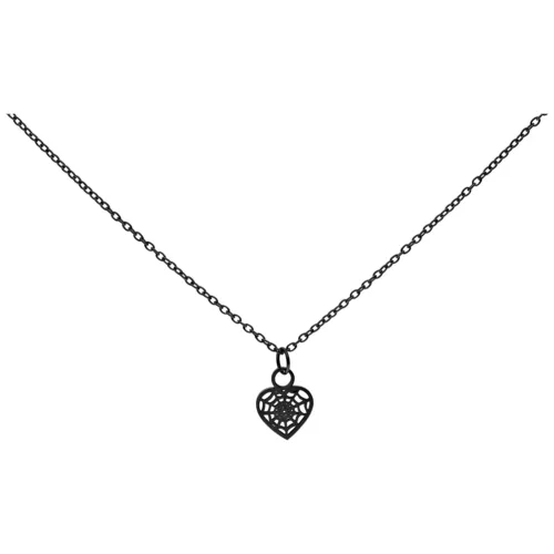 Little Heartweb Kette - Black Metal
