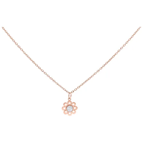 Crystal Flower Kette - Rosegold