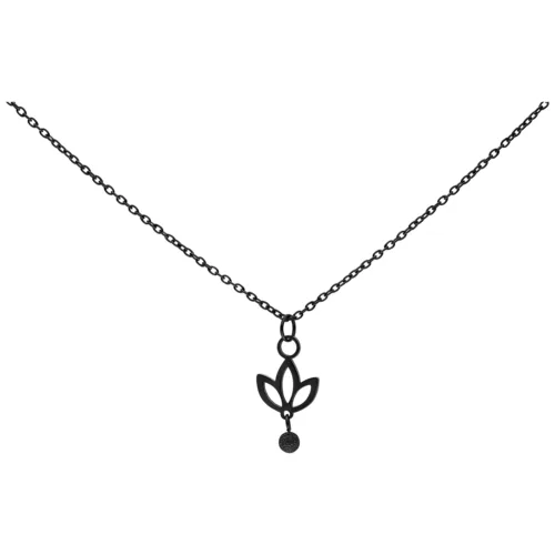Dangling Lily Kette - Black Metal