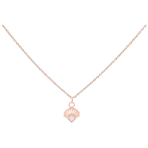 Synthetic Opal Fan Kette - Rosegold