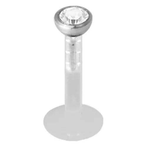 Micro Jewelled Push-fit Labret Stud<!--6357dab480940-->