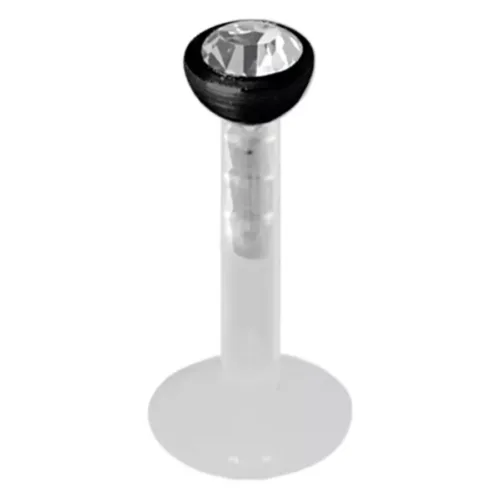 Micro Jewelled Push-fit Labret Stud<!--6357dab480940-->