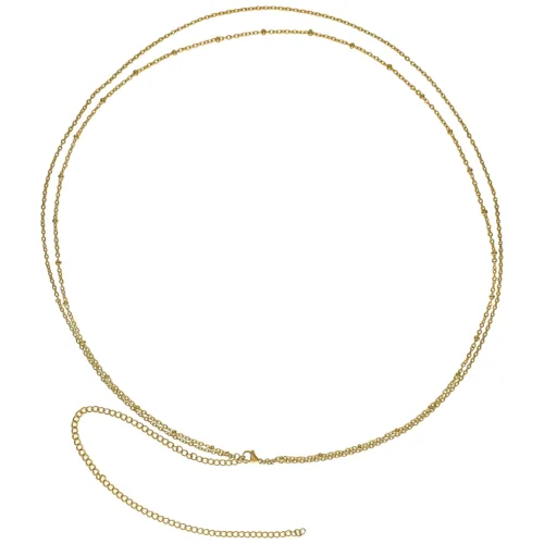 Doublerow Belly Chain - Golden Metal