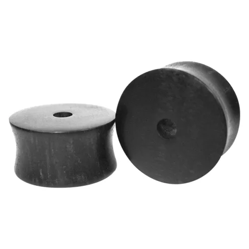 Flat Ebony Wood Plug for Hoop