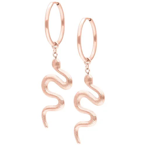 Big Snake Hoops - Rosegold