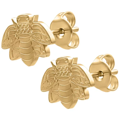 Bee Earstuds - Golden Metal