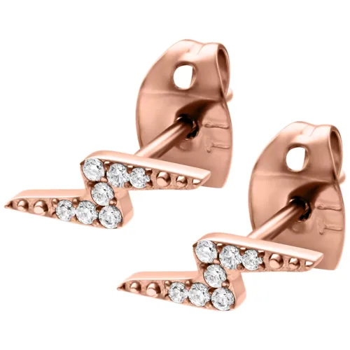 Crystal Lightning Earstuds - Rosegold