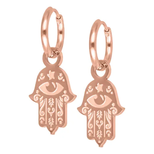 Little Hamsa Hand Hoop Earrings<!--6357dd904812c-->