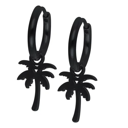 Little Palm Tree Hoop Earrings<!--6357dda114552-->