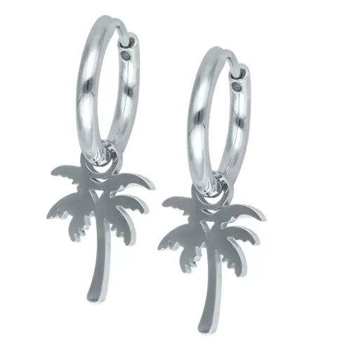 Little Palm Tree Hoop Earrings<!--6357dda114552-->