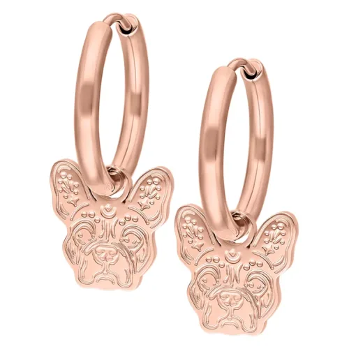 Little Bulldog Hoops - Rosegold