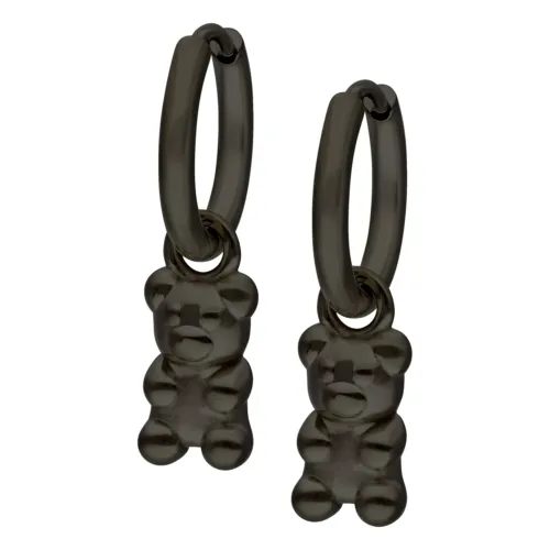 Little Gummi Bear Hoops - Black Metal