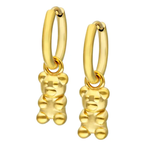 Little Gummi Bear Hoops - golden-metal