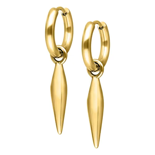Little Bullet Hoops - golden-metal