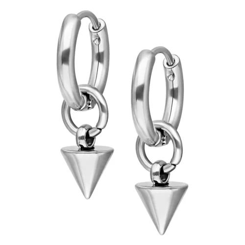 Little Short Spike Hoops - Silvercoloured Metal