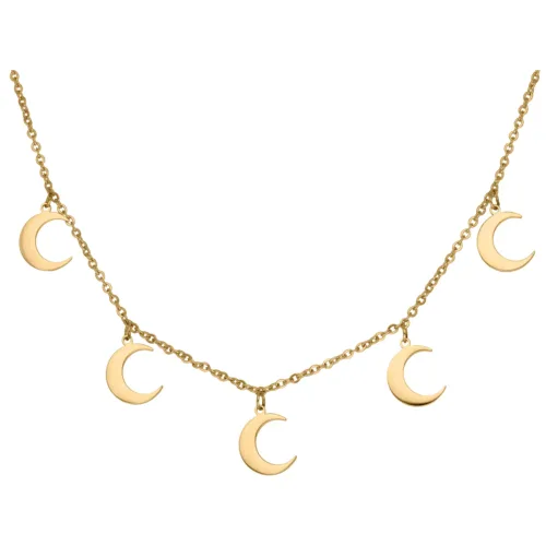 Little Moon Necklace - Golden Metal