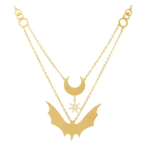 Crescent Lovers Kette - Golden Metal