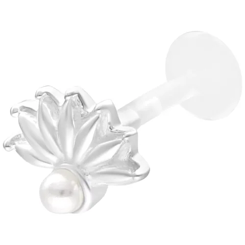 Synthetic Pearl Peacock Push Fit Labret
