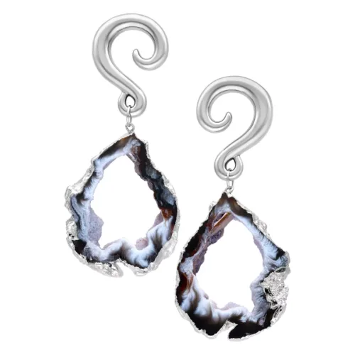 Indian Agate Stone Dangle Ohrgewichte