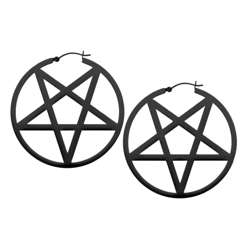 Pentagram Hoop Earrings