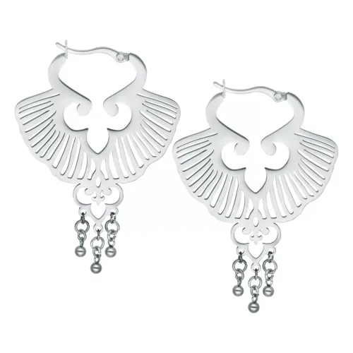 Ginkgo Leaf Hoop Earrings<!--6357d5c0b3f4d-->