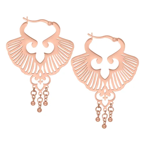 Ginkgo Leaf Hoop Earrings<!--6357d5c0b3f4d-->