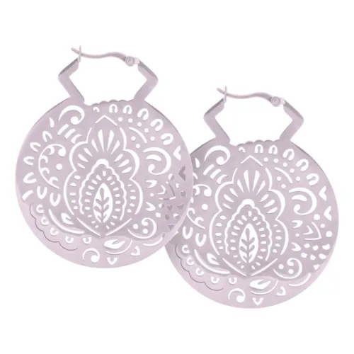 Mehndi Hoop Earrings