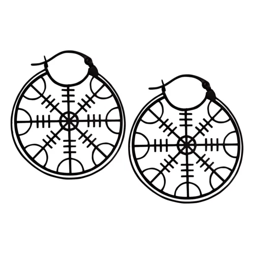 Helm of Awe Hoop Earrings