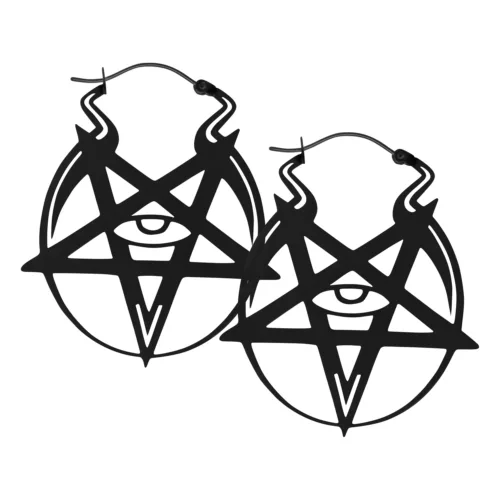 Silver Stainless Steel Ornamental Hoop Earrings