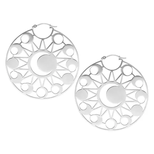 Moon Eclipse Hoop Earrings