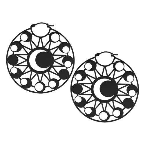 Moon Eclipse Hoop Earrings