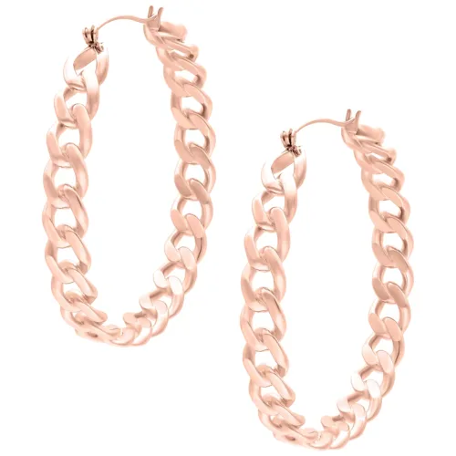 Curbchain Hoops - Rosegold