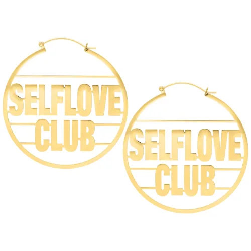 Selflove Club Hoops - Golden Metal