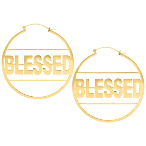 Blessed Hoops - Golden Metal