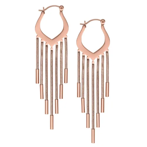 Snakechain Hoops - Rosegold