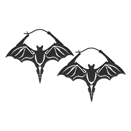 Black Bat Earrings