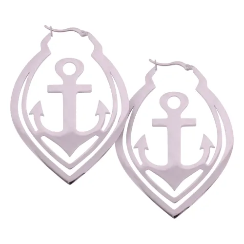 Anchor Hoop Earrings<!--6357d5f8e9bbc-->