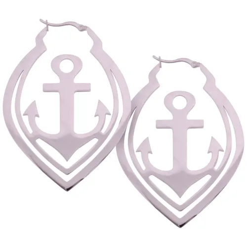 Anchor Hoop Earrings<!--6357d5f8e9bbc-->