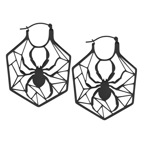 Spiderweb Hoop Earrings