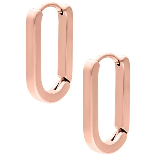 Oval Basic Hoops - Rosegold