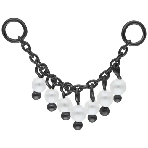 Little Synthetic Pearls Piercing Connection Chain