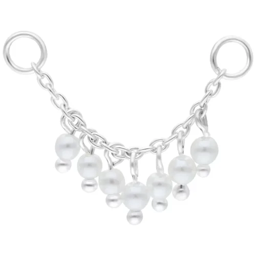 Little Synthetic Pearls Piercing Connection Chain
