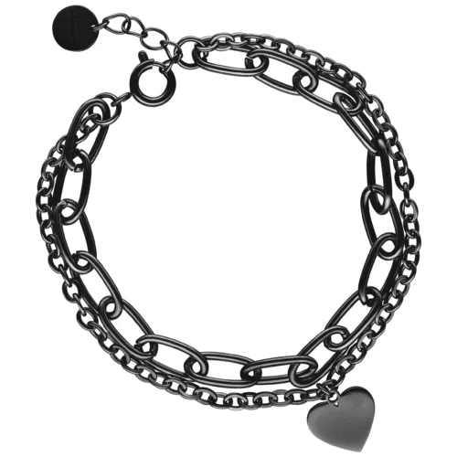 Heart Armband - Black Metal