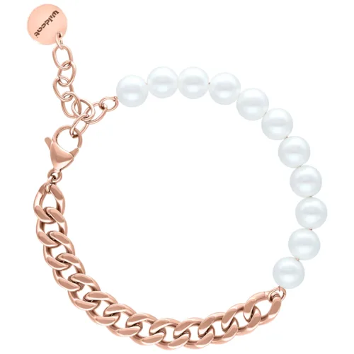 Chunky Synthetic Pearl Armband - Rosegold