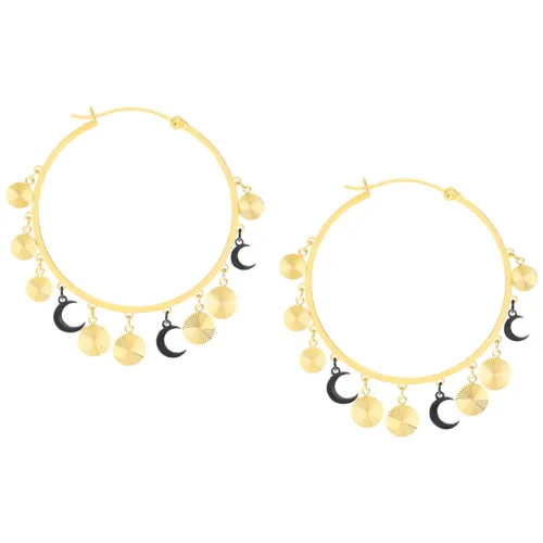 Celestial Hoops - Golden Metal