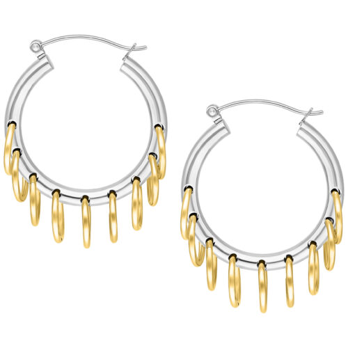 Hoops with Loops - Silvercoloured Metal